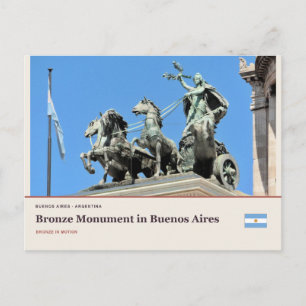 Cartão Postal Monumento de Bronze em Buenos Aires