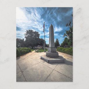 Cartão Postal Monumento de Obelisco de Pedra Covington Praça da