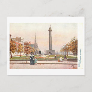 Cartão Postal Monumento de Washington Antigo, Baltimore, Marylan