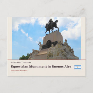 Cartão Postal Monumento Equestre em Buenos Aires