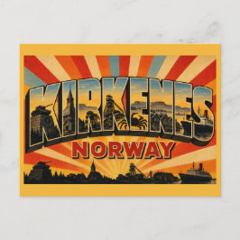 Cartão Postal Monumento Kirkenes Noruega