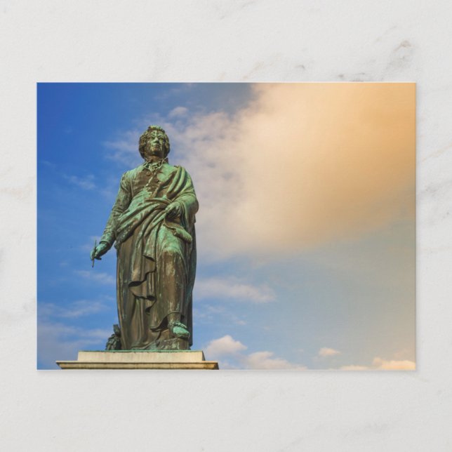 Cartão Postal monumento Mozart, Salzburgo, Áustria (Frente)