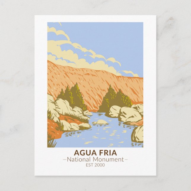 Cartão Postal Monumento Nacional Agua Fria Badger Springs Canyon (Frente)