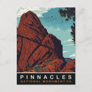 Cartão Postal Monumento Nacional de Pinnacle, CA, Viagem