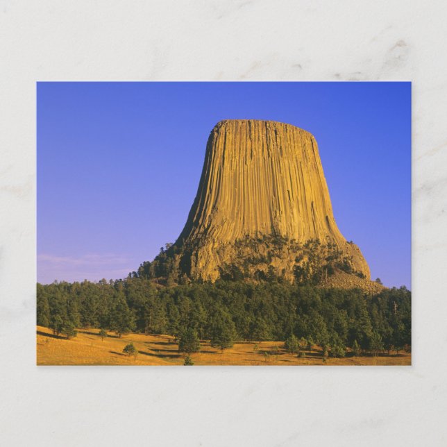 Cartão Postal Monumento Nacional Devils Tower em Wyoming (Frente)
