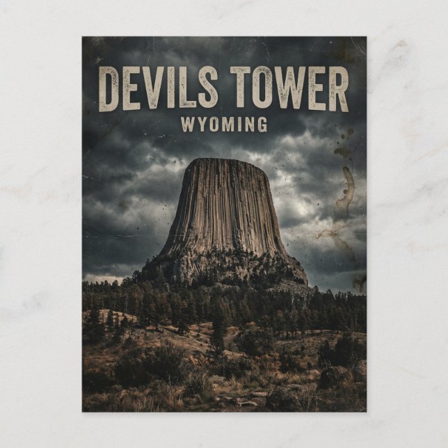 Cartão Postal Monumento Nacional Devils Tower Wyoming (Frente)