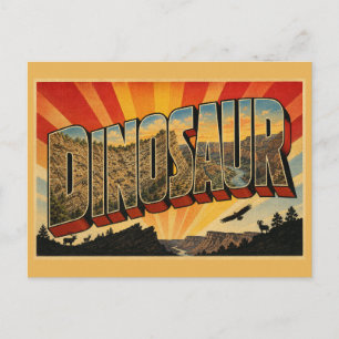 Cartão Postal Monumento Nacional Dinosaur Colorado Canyon Fóssil