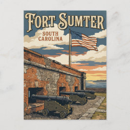 Cartão Postal Monumento Nacional Forte Sumter EUA