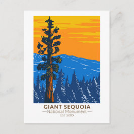 Cartão Postal Monumento Nacional Giant Sequoia Califórnia Antigo