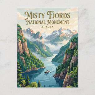 Cartão Postal Monumento Nacional Misty Fjords Alasca