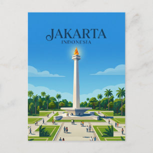 Cartão Postal Monumento Nacional (Monas) Indonésia
