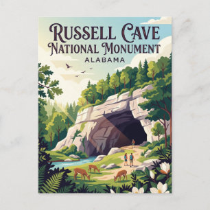 Cartão Postal Monumento Nacional Russell Cave Alabama