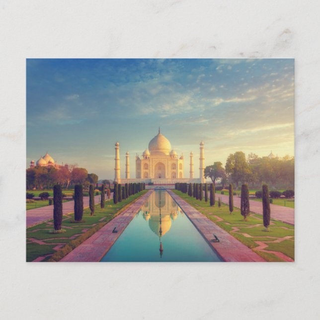 Cartão Postal Monumentos | Cores do Taj Mahal (Frente)