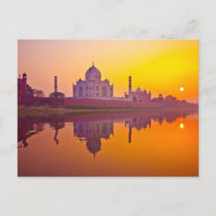 Cartão Postal Monumentos   Taj Mahal ao Pôr do Sol