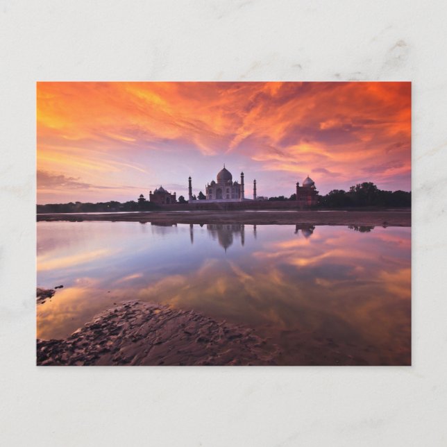 Cartão Postal Monumentos | Taj Mahal Sunset (Frente)