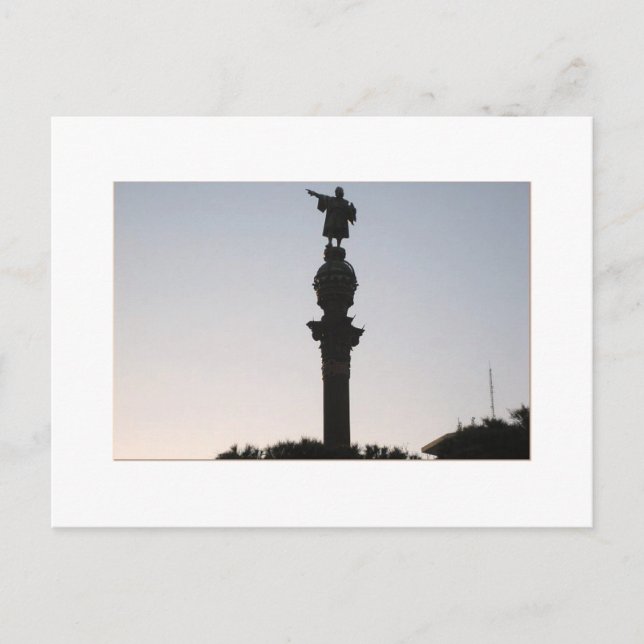 Cartão Postal Monumtento a Colón, Barcelona (Frente)