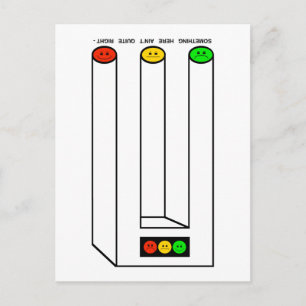 Cartão Postal Moody Stoplight Blivet com Legenda