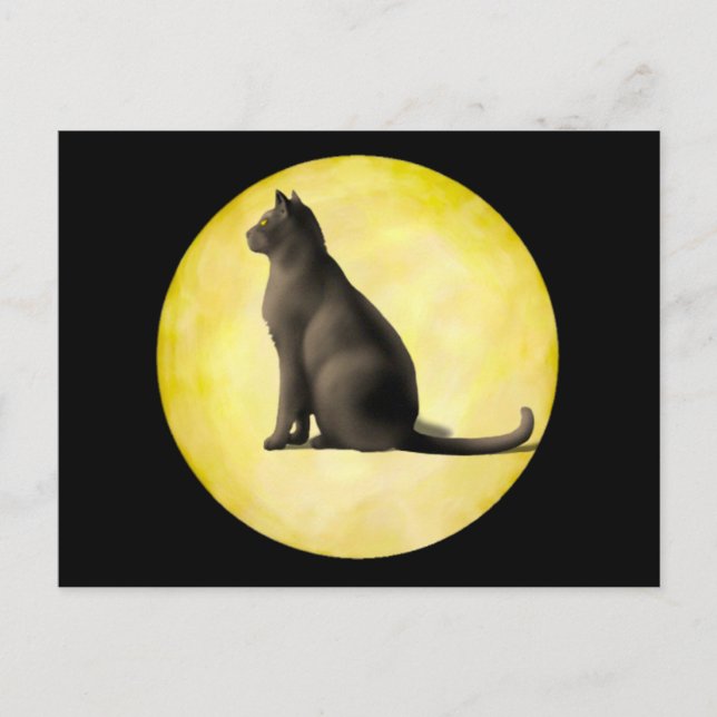 Cartão Postal Moon Cat (Frente)
