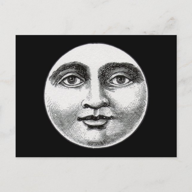 Cartão Postal Moon Face (Frente)