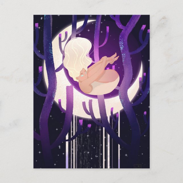 Cartão Postal Moon Nymph em Woods (Frente)