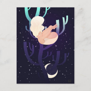 Cartão Postal Moon Nymph em Woods