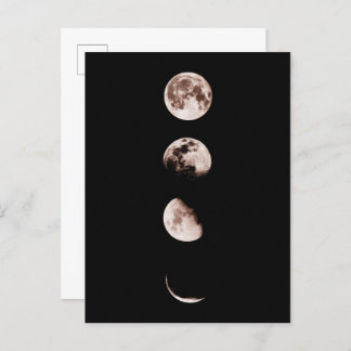 Cartão Postal Moon Phases Wall Art - Celestial Home Decor