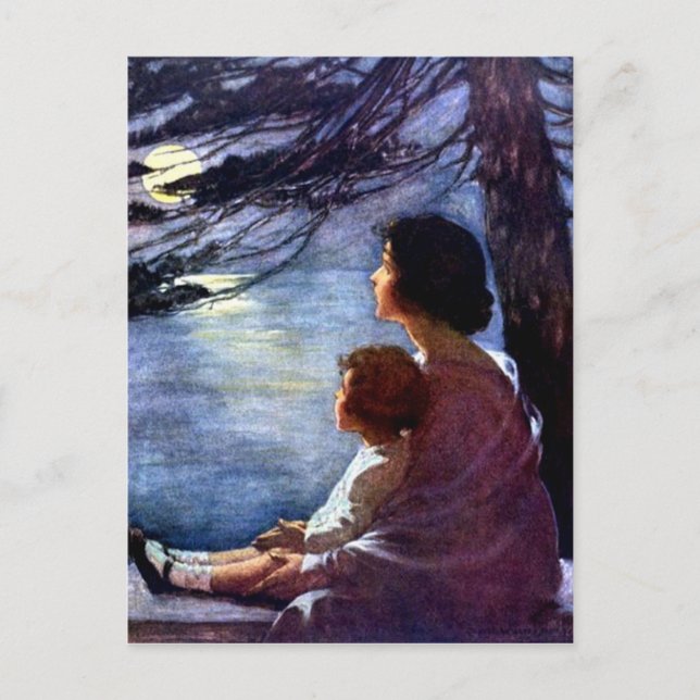 Cartão Postal "Moonbeams" por Jessie Willcox Smith (Frente)