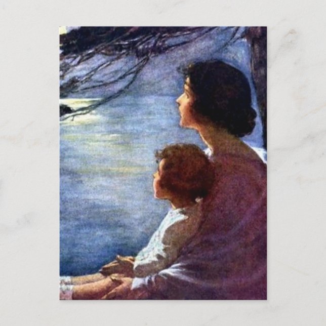 Cartão Postal "Moonbeams" por Jessie Willcox Smith (Frente)