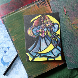 Cartão Postal MoonChild Deusa Arte Deusas da Lua Criança da Lua