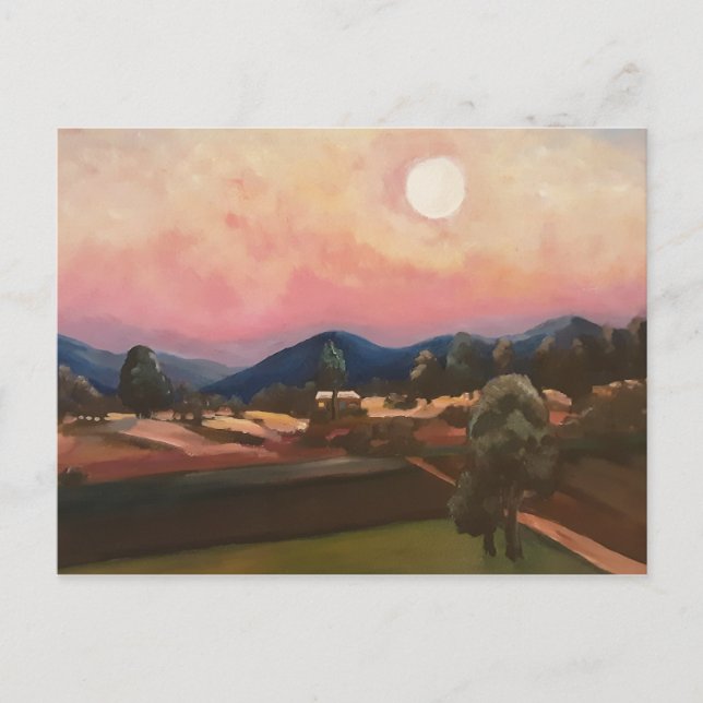 Cartão Postal Moonlight in the countryside card (Frente)