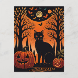 Cartão Postal Moonlit Meow