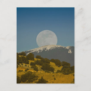 Cartão Postal Moonrise over the Sangre de Cristo Mountains,