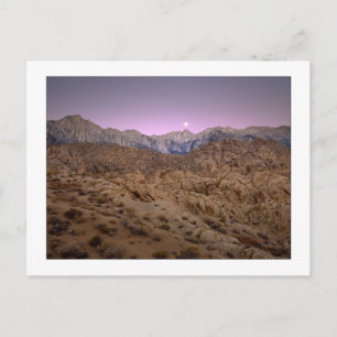 Cartão Postal "Moonset On Mt. Whitney"