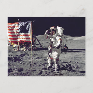 Cartão Postal Moonwalk Apollo 17