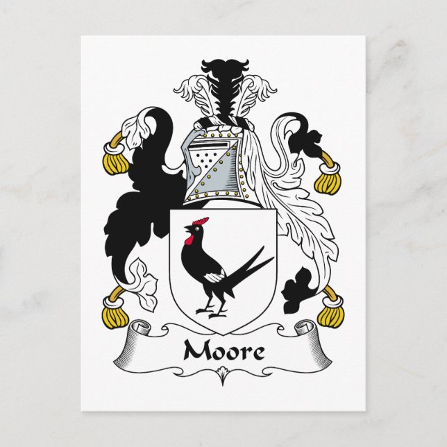 Cartão Postal Moore Family Crest (Frente)