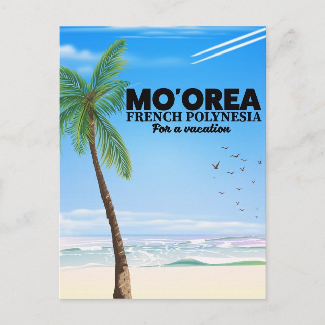 Cartão Postal Mo'orea Polinésia Francesa (Frente)