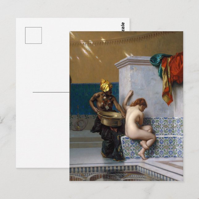 Cartão Postal Moorish Bath | Jean-Lé sobre o Gé me ô | (Frente/Verso)