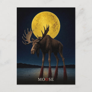 Cartão Postal Moose Meias Longas gótico Surrealista