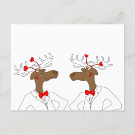 Cartão Postal Moose no Amor