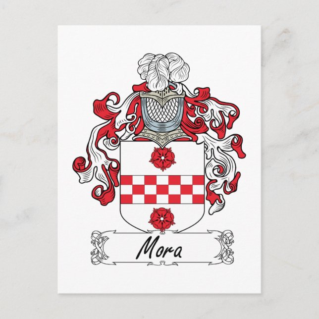 Cartão Postal Mora Family Crest (Frente)