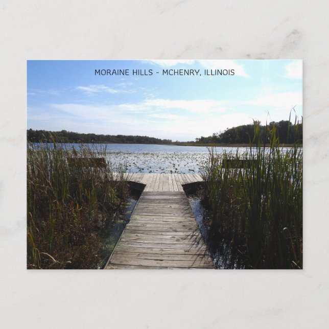 Cartão Postal Moraine Colinas, McHenry Illinois (Frente)
