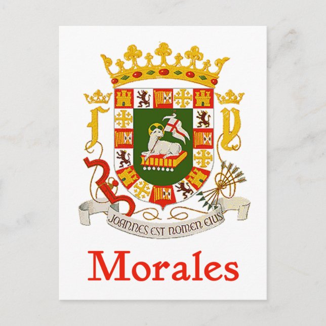 Cartão Postal Morales Puerto Rico Shield (Frente)