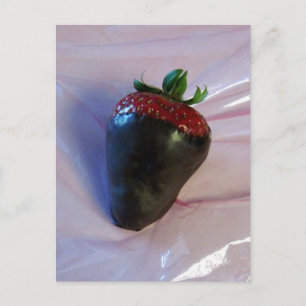 Cartão Postal Morango coberto de chocolate