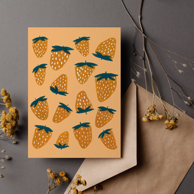 Cartão Postal Morangos (laranja) (Criador carregado)