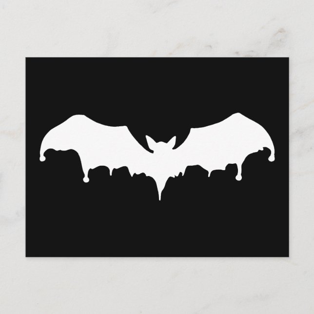 Cartão Postal Morcego Vampiro de Derretimento Gótico (Frente)
