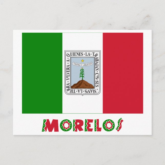 Cartão Postal Morelos Unofficial Flag (Frente)