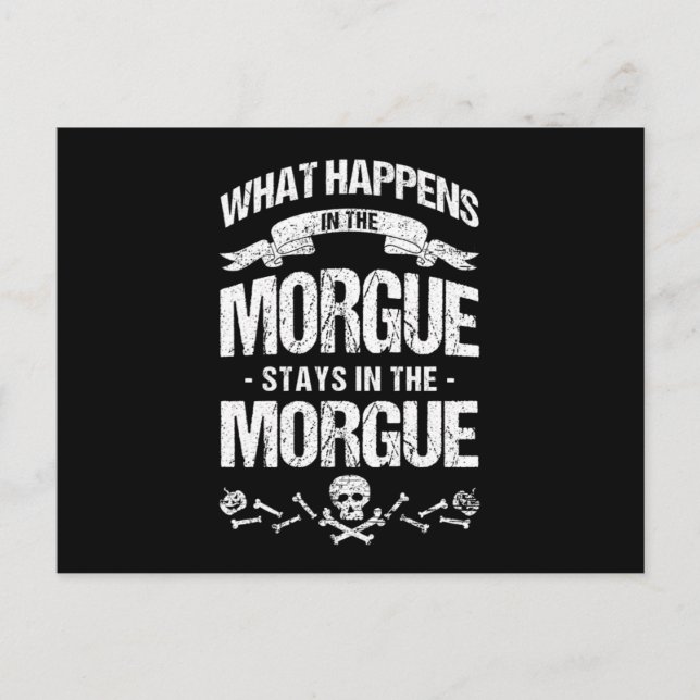 Cartão Postal Morgue Embalmer Funeral Director Cemetery Gift (Frente)