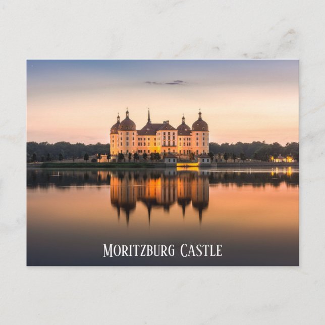 Cartão Postal Moritzburg Castle Alemanha Sunset Viagem Photo (Frente)