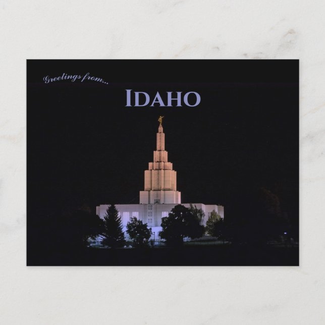Cartão Postal Mormon Idaho Falls Idaho Temple Idaho (Frente)