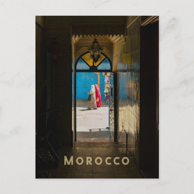Cartão Postal Morocco authentic Medina street photo (Frente)